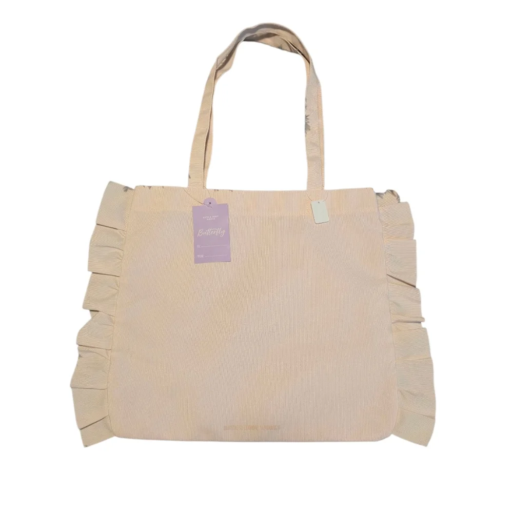 😁Bath & Body Works Butterfly Light Pink Tote Bag - Picture 2 of 7